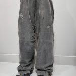 شلوار لی بگ طوسی