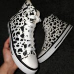 آلستار ساق دار طرح گاوي سفيد مشکي