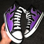 آلستار ساق دار طرح آتشي بنفش