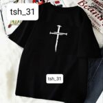 تیشرت مشکي طرح دار بدون آستین(سري اول)