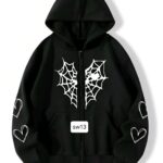 سویشرت مشکی طرح دار (سري چهار)