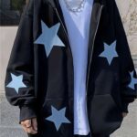 سویشرت مشکی طرح دار ستاره