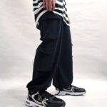 شلوار کارگو سرمه اي