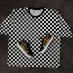 تیشرت شطرنجی آستين کوتاه