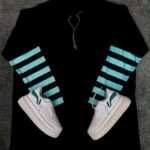 تیشرت آستین دار ، آستین سبز آبی