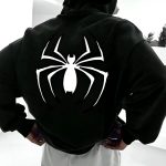 سویشرت مشکی چاپ پشت عنکبوت