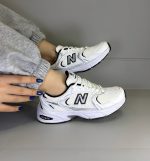 نیوبالانس 530 سفید مشکی (classic)