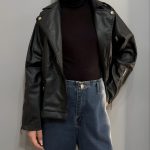 کت چرم مشکی