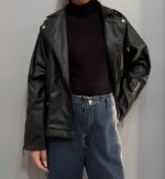 کت چرم مشکی